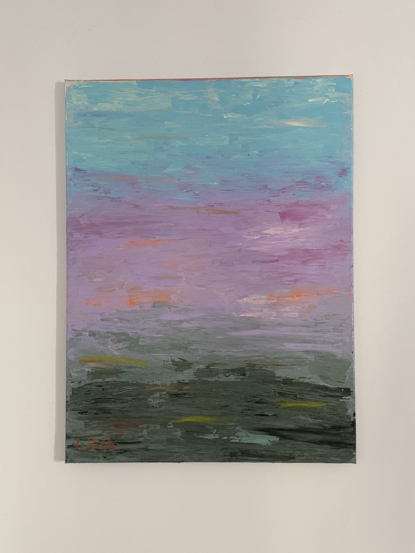 Abendlicht, Acryl auf Leinwand, aktuell in Augsburg ausgestellt