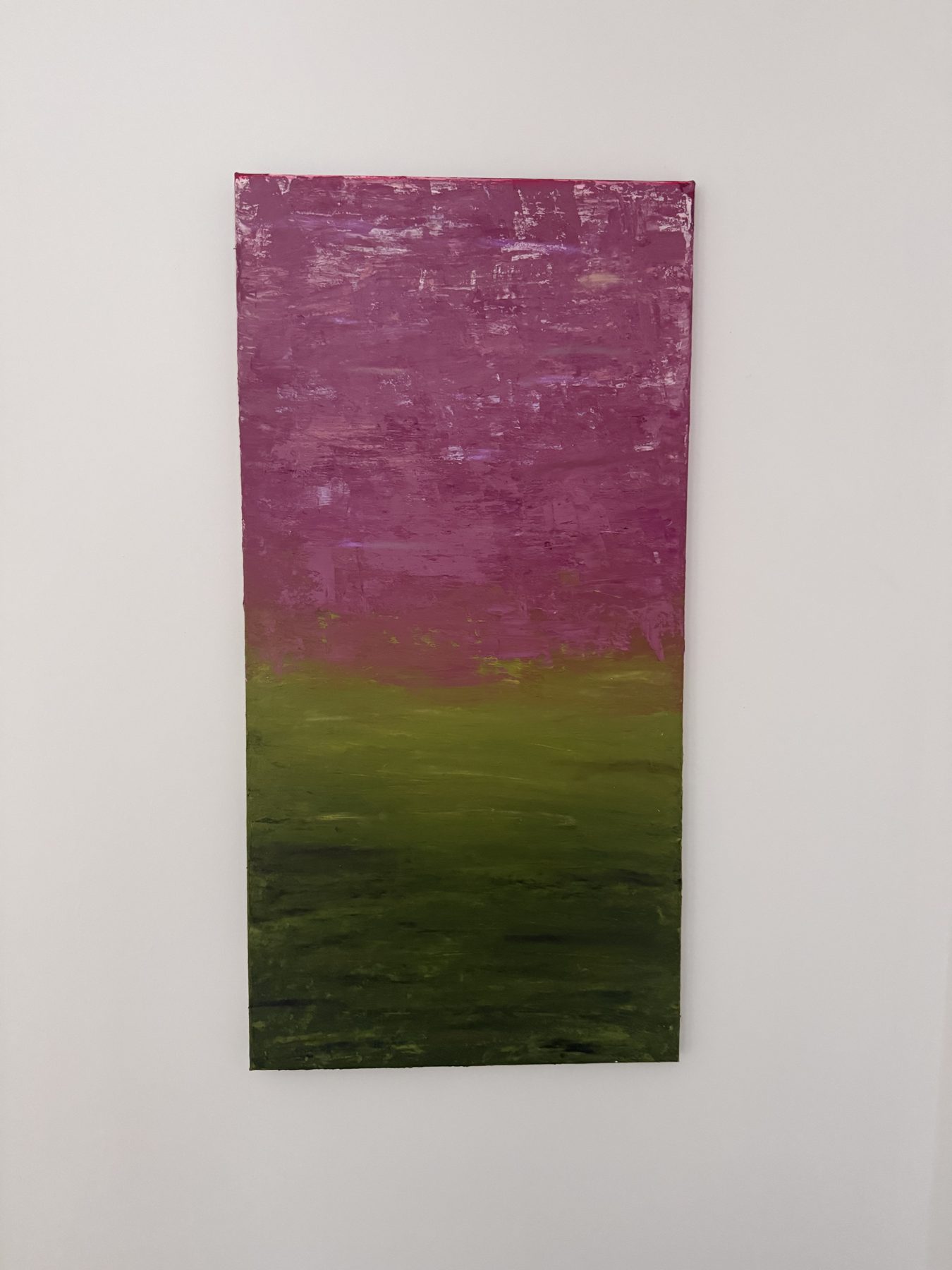 Wilde Wiese, Acryl auf Leinwand, 2026, Magenta und Grün